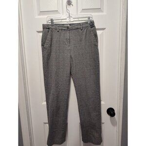 L.L. Bean Pants Womens Size 8 REG Gray Plaid‎ Lined Classic Fit Straight Leg